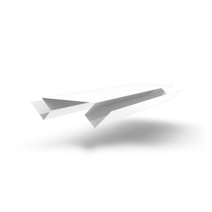 Планка угла внутреннего сложного БХ new 0,5 Satin с пленкой RAL 9003 сигнальный белый (3м)